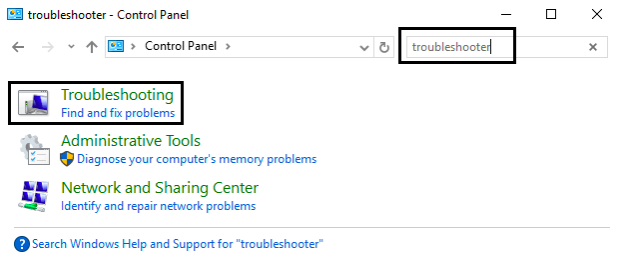 Locate the Troubleshooting