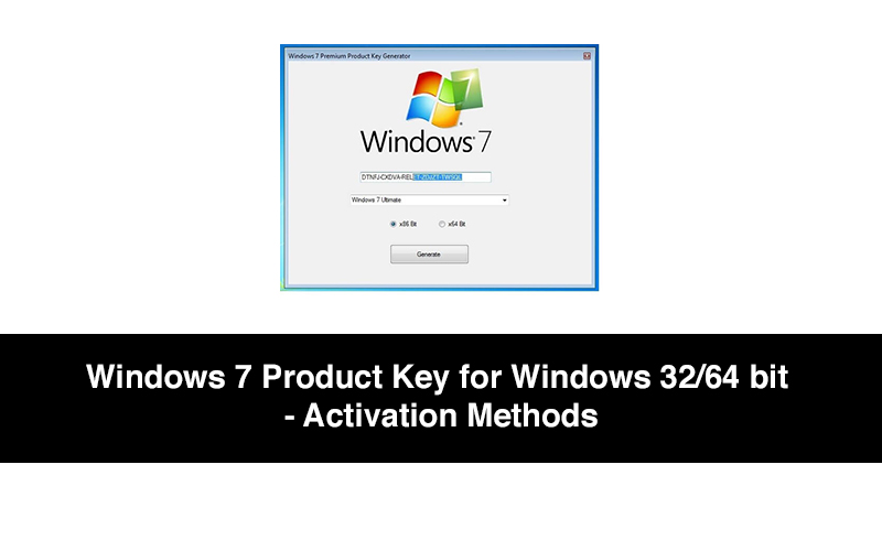 Windows 7 Product Key for Windows 3264 bit