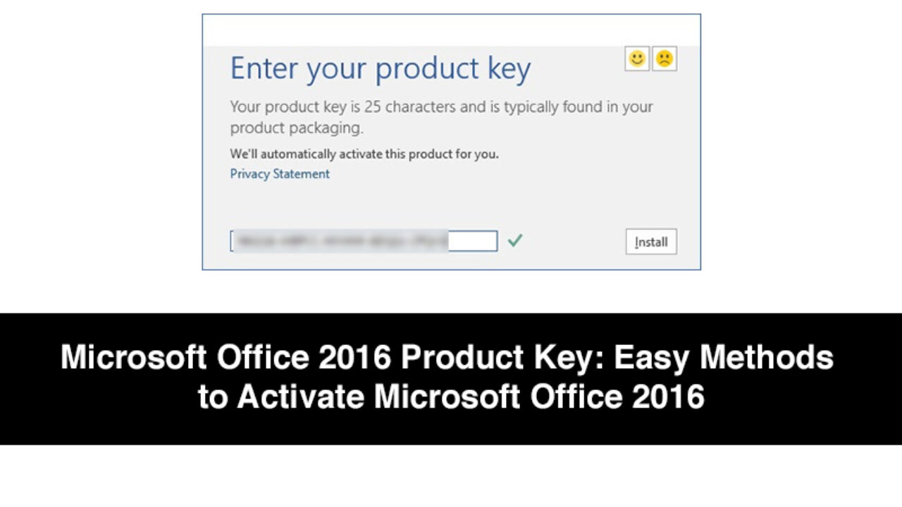 microsoft office 2016 activation key