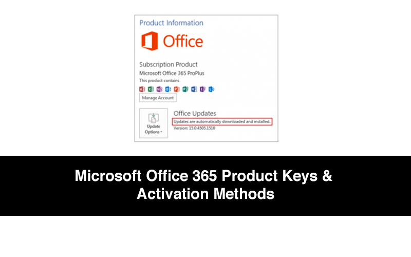 Microsoft Office 365 Product Keys & Activation Methods [100% Working List]