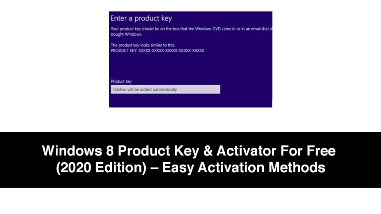 dows 8 product key