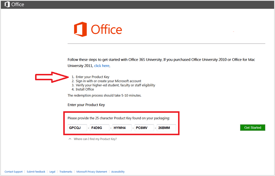 ms office product key