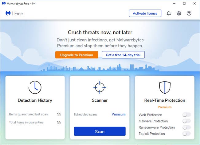 Malwarebytes software