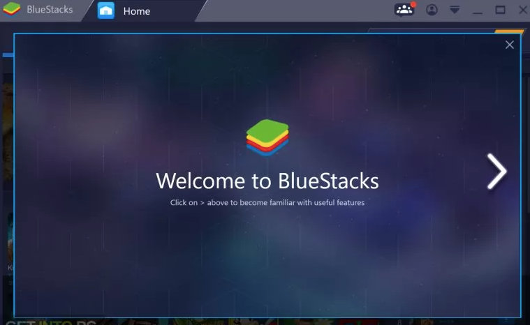 download Bluestacks on your system