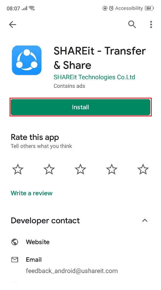 shareit apps download install