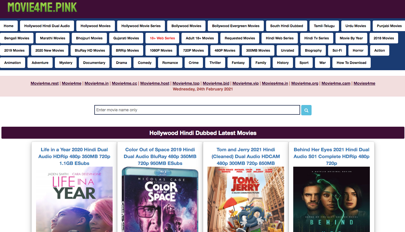 Movie4Me 2021: Watch Free Hollywood and Bollywood 300MB Movies Online For  Free