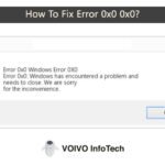 How To Fix Error 0x0 0x0?