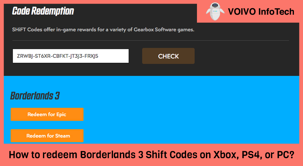 How to redeem Borderlands 3 Shift Codes on Xbox, PS4, or PC? 