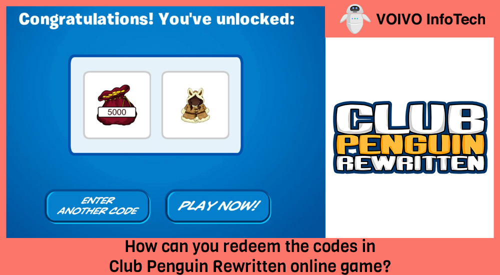 How can you redeem the codes in Club Penguin Rewritten online game? 