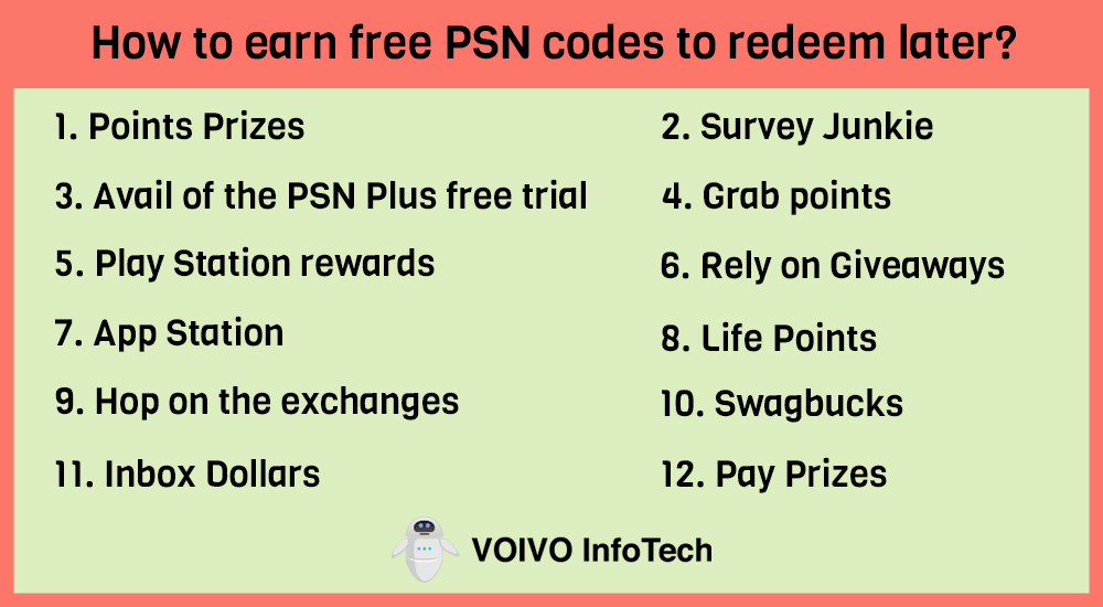 How to earn free PSN codes to redeem later?