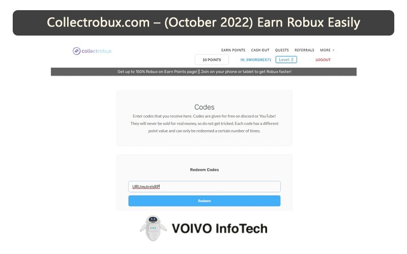 CollectRobux.com Promo Codes (December 2023)