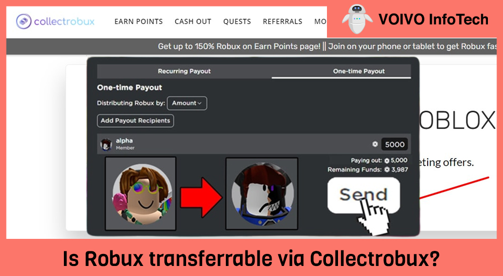 Is Robux transferrable via Collectrobux?