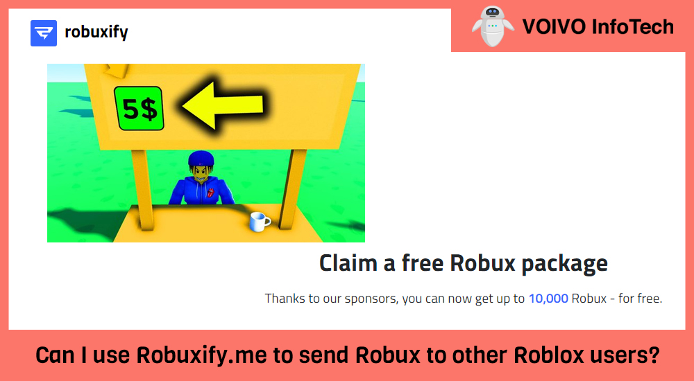 Can I use Robuxify.me to send Robux to other Roblox users?