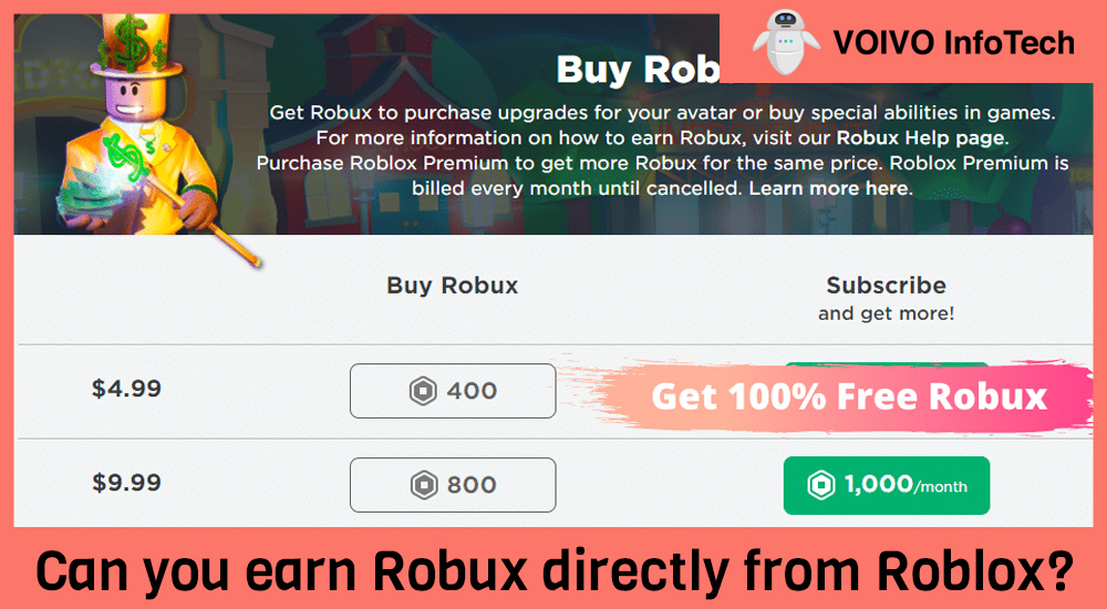 Can you earn Robux directly from Roblox?