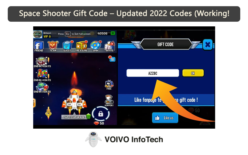 Space Shooter Gift Code Updated 2023 Codes (Working!) VOIVO InfoTech