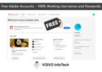 Free Adobe Accounts – 100% Working Usernames and Passwords