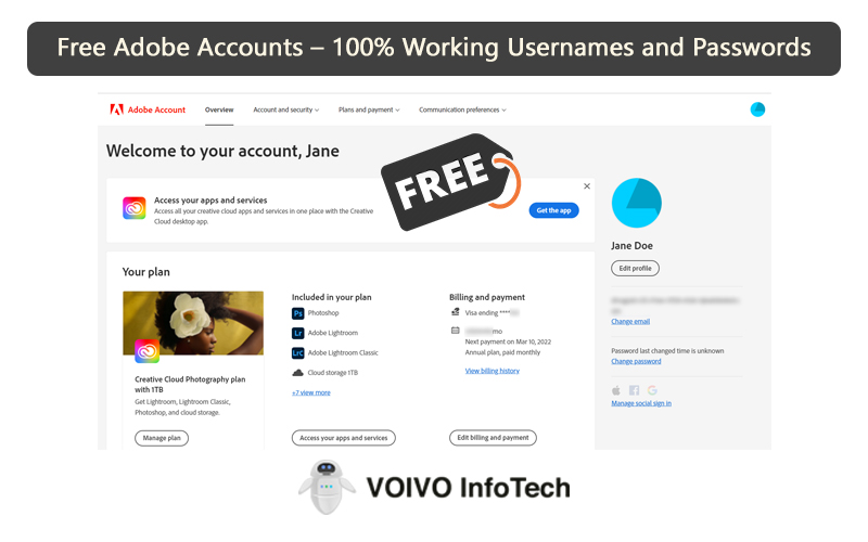 Free Adobe Accounts – 100% Working Usernames and Passwords