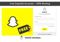 Free Snapchat Accounts – 100% Working
