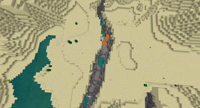 Temple and Ravine at spawn