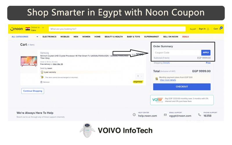 Shop Smarter in Egypt with Noon Coupon