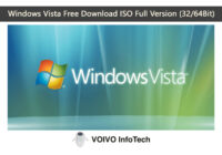 Windows Vista Free Download ISO Full Version (32/64Bit)