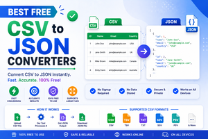 Free CSV to JSON Converters